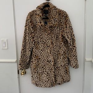 Lucky Brand size medium leopard print coat
